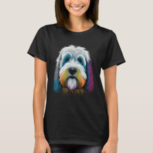 Cute Bobtail Dog on Old English Sheepdog 1 T-Shirt