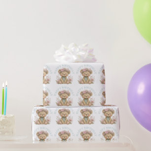 Cute Boho Animal Birthday Party Wrapping Paper