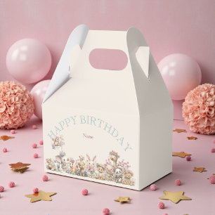 Cute Boho Animals Birthday Party Favour Box