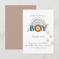 Cute Boho Baby Boy Lion Cub Pawprints