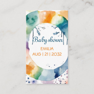 Cute Boho Baby Shower Custom Enclosure Card Theme
