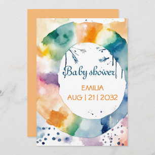 Cute BOHO Baby Shower Custom Invitation