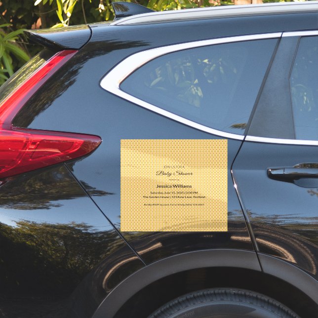 Cute Boho Baby Shower Gender Neutral, Customisable (Car Side)