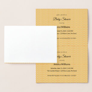 Cute Boho Baby Shower Gender Neutral, Customisable Foil Card