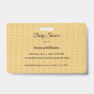 Cute Boho Baby Shower Gender Neutral, Customisable ID Badge