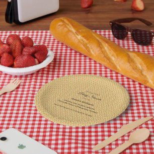 Cute Boho Baby Shower Gender Neutral, Customisable Paper Plate