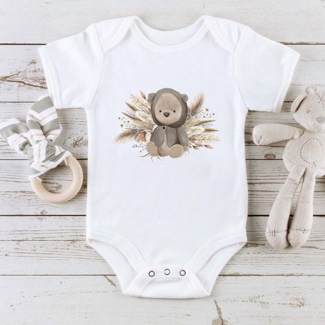 Cute Boho Bear Baby Bodysuit (Creator Uploaded)