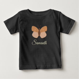 cute boho Butterfly  monogram name baby girl T-Shirt