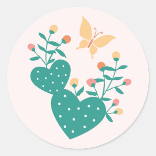 Cute Boho Cactus Sticker