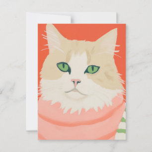 Cute Boho Cat Postcard