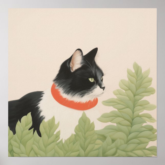 Cute Boho Cat Poster (Front)