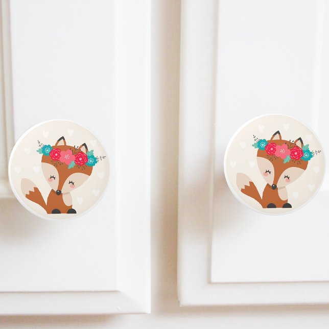 Cute Boho Chic Fox Ceramic Knob (Creator Uploaded)