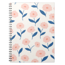 Cute Boho Chic Pink Flowers Pattern 
