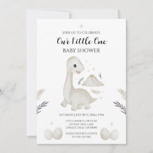 Cute Boho Dinosaur Baby Shower Invitation