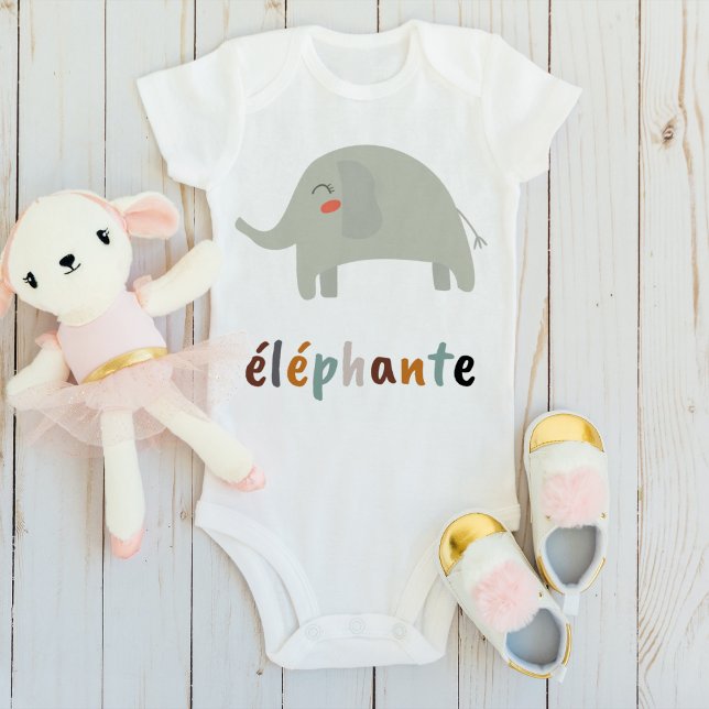 Cute Boho éléphante design Baby Bodysuit (Creator Uploaded)