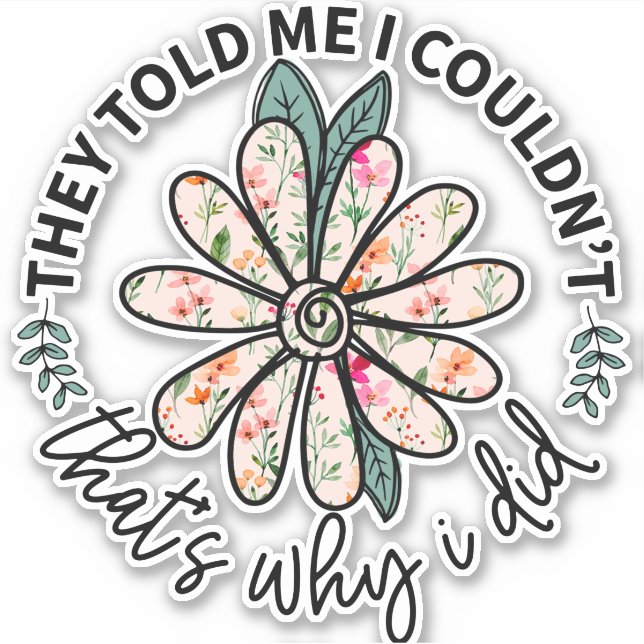 Cute Boho Flower Inspiration Motivational (Front)