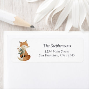 Cute Boho Fox Woodland Return Address