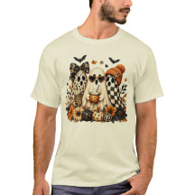 Cute Boho Ghosts Sunflower Halloween