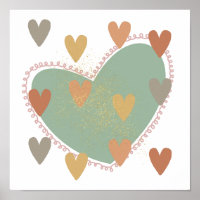 Cute boho hearts,