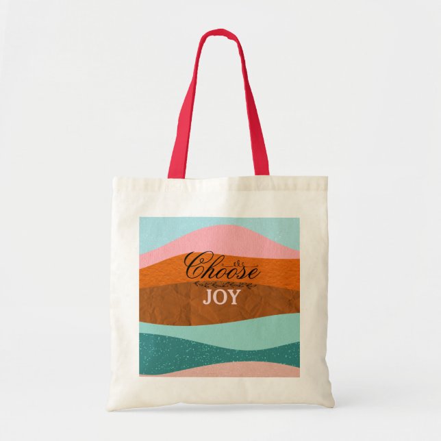 Cute Boho Inspirational Positive Quote Tote Bag (Front)