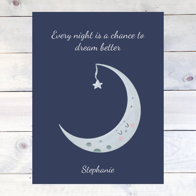 Cute Boho Kawaii Moon  Postcard (Creator Uploaded)