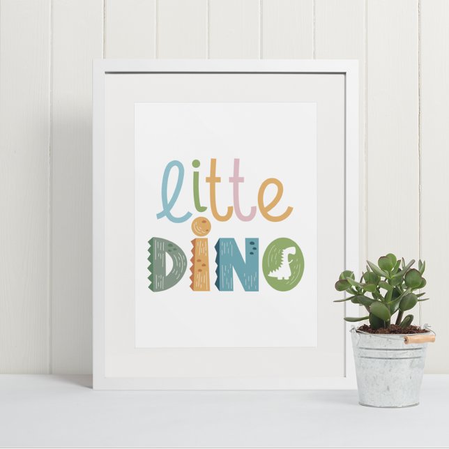 Cute Boho Little Dinosaur Text Nursery Wall Art (Creator Uploaded)