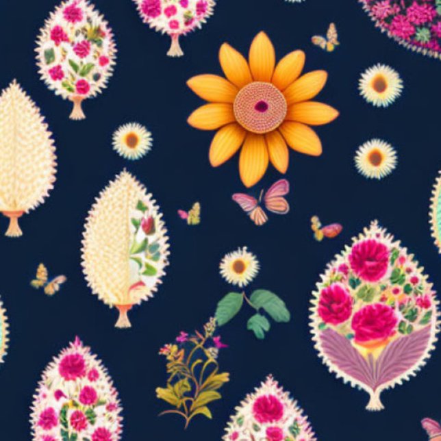 Cute boho modern elegant floral retro stylish tote bag (Creator Uploaded)