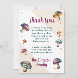 Cute boho mushrooms Baby Shower Invitation