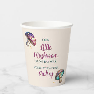 Cute boho mushrooms Baby Shower Paper cup