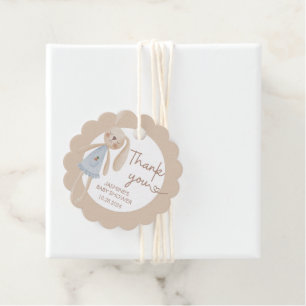 Cute Boho Oh Baby Bunny Thank You Favour Tags