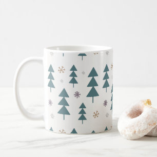 Cute Boho Pastel Christmas Tree Woodland Holidays  Coffee Mug