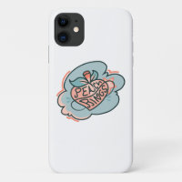 Cute Boho Peach Pink Blue Planet Fruit