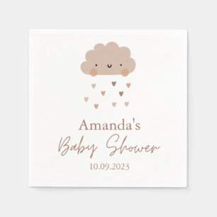 Cute Boho Rain Cloud Baby Shower  Napkin