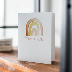 Cute Boho Rainbow Baby Shower Thank You Note