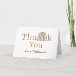 Cute Boho Rainbow Birthday Thank You Card