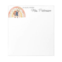 Cute Boho Rainbow Bunny Custom Teacher Apreciation