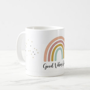Cute Boho Rainbow Coffee Mug - Aesthetic cup