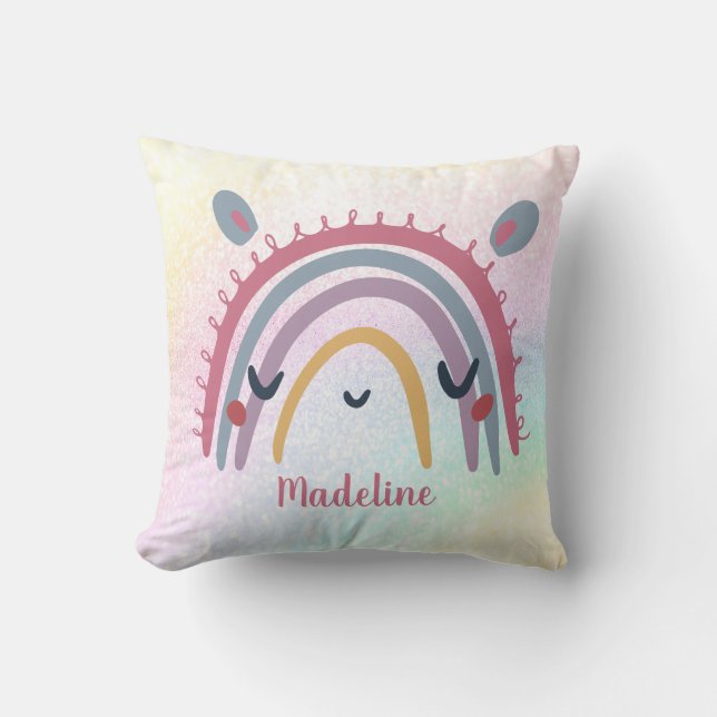Cute Boho Rainbow  Cushion (Front)