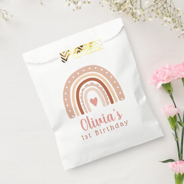 Cute Boho Rainbow Girls First Birthday   Favour Bags (Sealed)