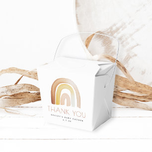 Cute Boho Rainbow Thank You Baby Shower Favour Box