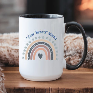 Cute Boho Rainbow With Dog Mug