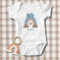 Cute Boho Rainbow with Sleeping Koala Monogram