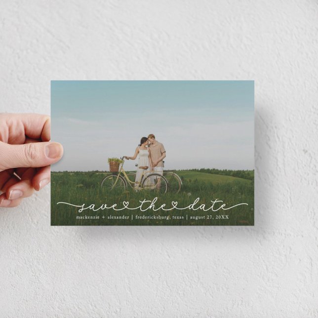 Cute Boho Script Modern Save The Date Card (Creator Uploaded)