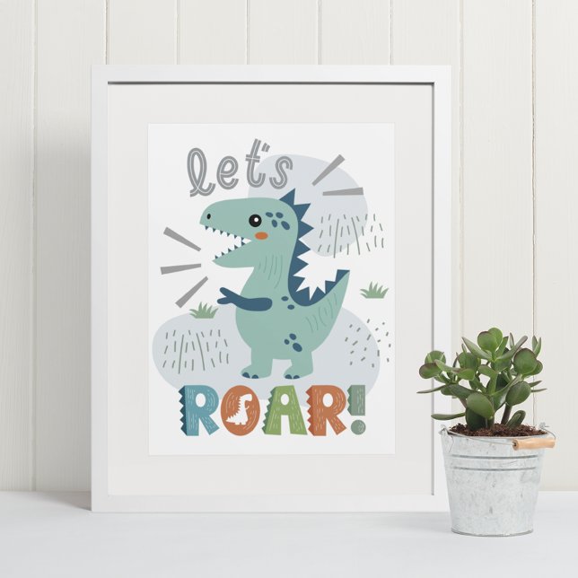 Cute Boho T-Rex Dinosaur Kids Room Nursery Decor (Creator Uploaded)
