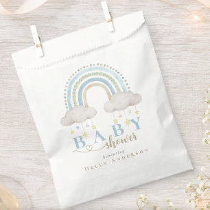 Cute Boho Whimsical Rainbow Boy Baby Shower Favour Bags