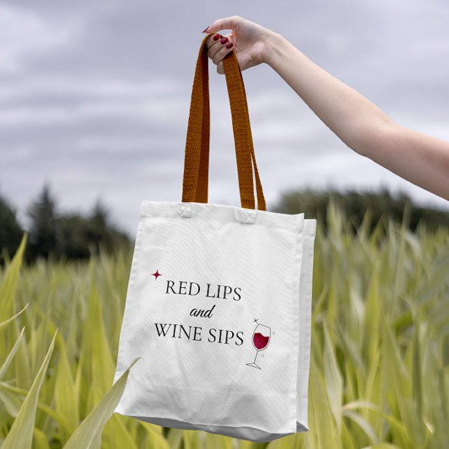 Cute Bold Feminine Red Wine  Tote Bag (Creator Uploaded)