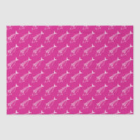 Cute Bonito Fish in White on Hot Pink