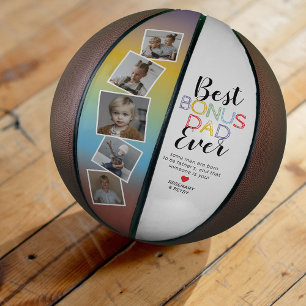 Cute Bonus Dad Father's Day Photo Basketball