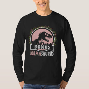 Cute Bonus Mama Saurus Rex Mamasaurus Stepmom Moth T-Shirt