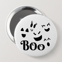 Cute BOO Black and White Halloween Ghost